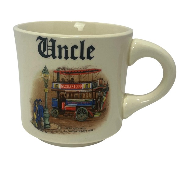 Other - VTG Uncle Name Nestles Food Cream Ceramic  Coffee Cup Steam Omnibus USA
